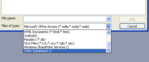 MS Access Linked Tables ODBC