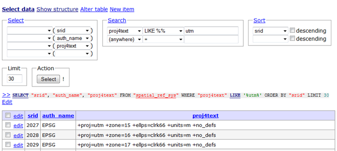 Adminer data editor